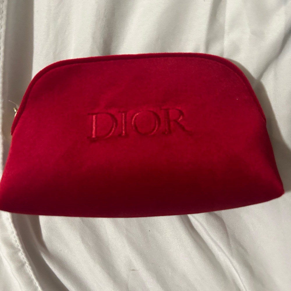 Velvet Dior makeup bag